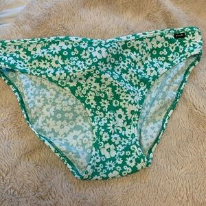 VS PINK Bikini Green & White Floral Panties